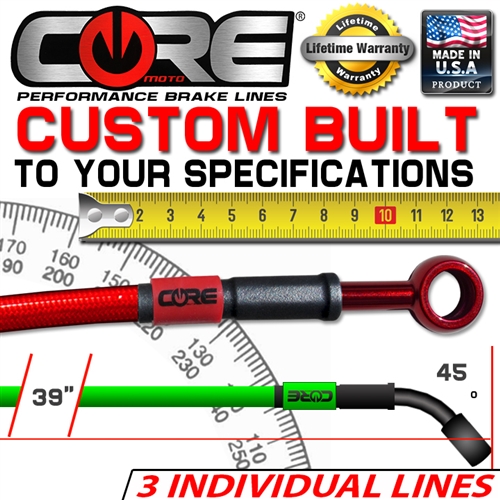 CUSTOM BUILT BRAKE LINE TO CUSTOMER MEASUREMENTS 3 LINES KIT