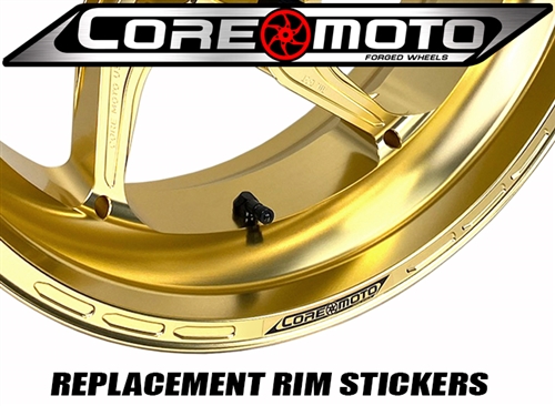 Core Moto rim lip stickers