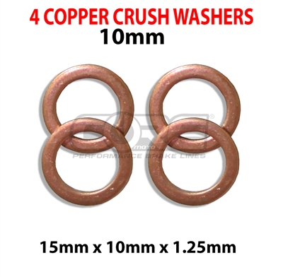 4 Core Moto 10mm Copper washers