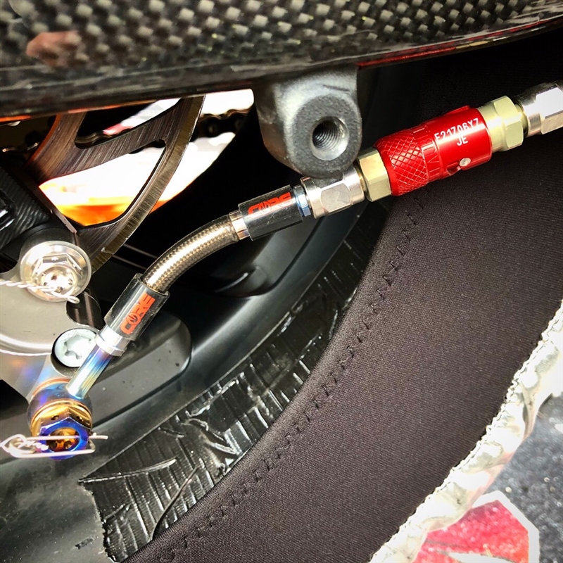 RACING CUSTOM 3T-E-ST2 FRONT BRAKE SYSTEM WITH STAUBLI DISCONNECTS AT  CALIPERS (6 Lines)