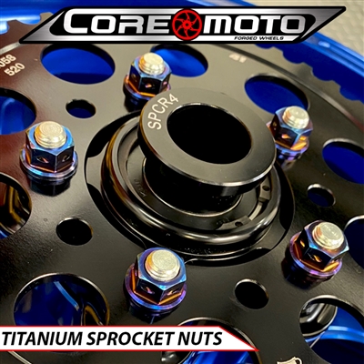 Core Moto motorcycle wheel Titanium sprocket nut