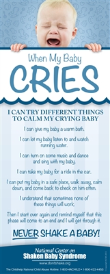 When My Baby Cries Bookmark (Available in SPANISH ONLY)