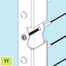 DesignRailÂ® 36" Threaded Terminal Post Kit for Level Railings - Black