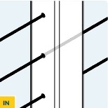 DesignRailÂ® 36" Intermediate Modern Post Kit for Level Railings - Black