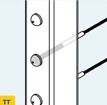 DesignRailÂ® 36" Threaded Terminal Modern Post Kit for Level Railings - Black