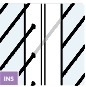 DesignRailÂ® 36"Intermediate Stair Modern Post Kit Railings - Black