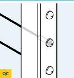 DesignRailÂ® 42" Quick Connect Modern Post Kit for Level Railings - Black
