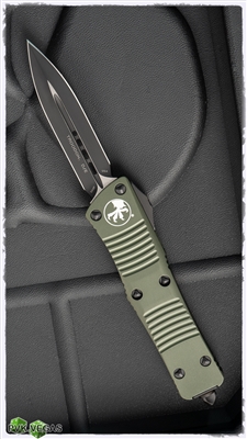 Microtech Troodon D/E 138-1OD Black Blade OD Green Handle