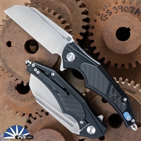 Artisan Cutlery Apache Frame Lock, Black Ti/Carbon Fiber, 3.5" Satin M390