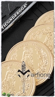 Marfione Custom Coin, John Wick Assassin Coin Continental Medallion 24K Gold Plated