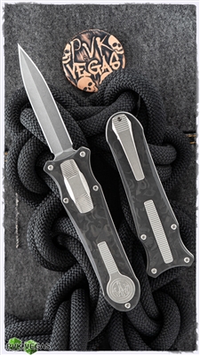 G&G Hawk Custom Deadlock Double Edge Blade Marbled Carbon Fiber Scales w/Stonewashed Hardware