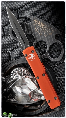 Microtech Ultratech D/E 122-1DLCTOR DLC Blade & HW Orange Handle