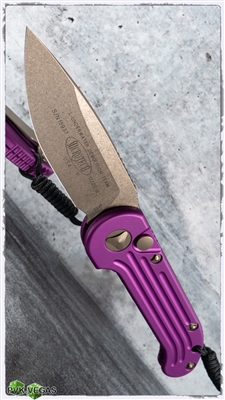 Microtech LUDT 135-13VI Violet Handle Bronzed Blade & Hardware