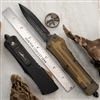 Microtech Combat Troodon 142-1DLCTULS  DLC Double Edge Ultem Top Black Handle