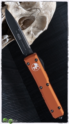 Microtech Ultratech S/E 121-1DLCTOR DLC Black Blade Orange Handle