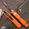 Microtech Ultratech 121-1OR Single Edge Black Blade, Orange Handle