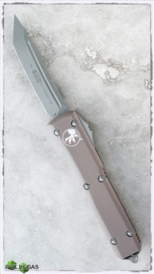 Microtech Ultratech T/E 123-10TA Stonewash Tanto Blade Tan Handle