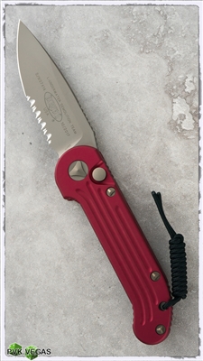 Microtech LUDT Auto 135-14RD Red Handle Bronzed Serrated Blade & Hardware