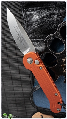 Microtech LUDT 135-4OR Satin Blade Orange Handle