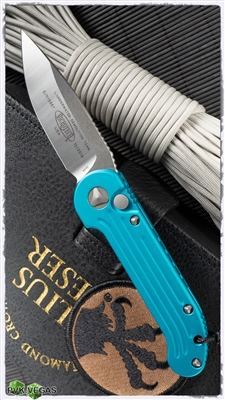 Microtech LUDT Auto 135-4TQ Satin Finish Turquoise Handle