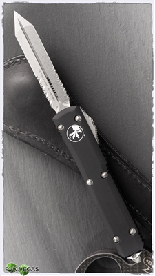 Microtech Ultratech 223-11 Stonewash Spartan Blade Black Handle