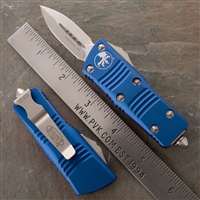 Microtech MINI Troodon D/E 238-4BL Satin Blade Blue Handle