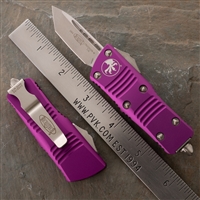 Microtech MINI Troodon T/E 240-10VI Stonewash Blade Violet Handle