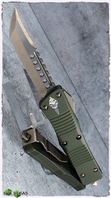 Microtech Troodon Hellhound 619-13OD Signature Series Bronze OD Handle