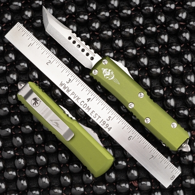 Microtech UTX-85 Hellhound 719-10ODS OD Green Chassis Signature Series