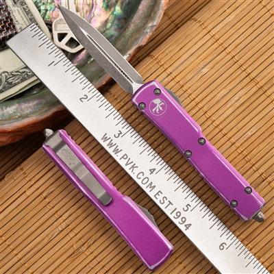 Microtech UTX-70 D/E 147-10DVI AP Blade Distressed Violet Handle