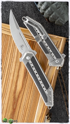 Todd Begg Steelcraft Mini Kwaiken Gray Handle Carbon Fiber Inlays