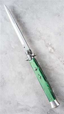 SKM 33CM Italian Stiletto Bayonet Green Pearlex Inlay