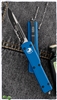 Microtech UTX-70 S/E 148-2BL Partial Serrated Black Blade Blue Handle