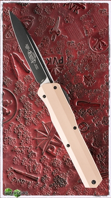 Microtech Cypher S/E 241S-1TN Black Blade Smooth Body Tan