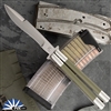 29 Knives Custom 5" S30V Timba OD Green G10 Channel Cut 303 Stainless Steel