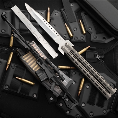 29 Knives Custom Barrett 50 Balisong M-Lok Handles, Latched