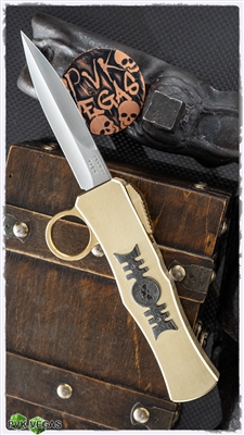 BURN Knives Custom Prototype #1 Tomb Raider D/A OTF Brass Chassis Bayonet