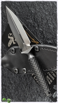 Marfione Custom A.D.O.-M Dagger DLC BB Blade DLC BB Handle & Cap Leather Sheath