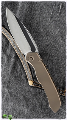 Marfione Custom Anax Folder W2 Blade w/ Hamon Bronzed Ti Chassis SN13