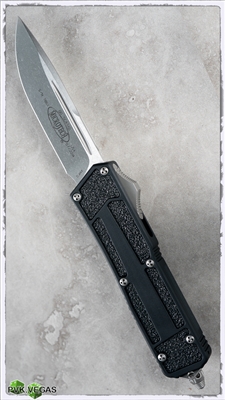 Microtech QD Scarab S/E 178-10 Stonewash Blade Black Handle.