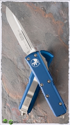 Microtech UTX-85 S/E 231-4BL Satin Blade Blue Handle