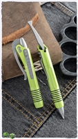 Microtech Siphon II Pen Lime Green - Stonewashed Internals & Hardware