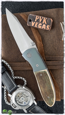 Reese Weiland Custom LCC D/A Ti Bolsters Stag Scales Satin Blade