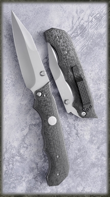 Brandon Vallotton Custom Elite Few D/A Automatic Knife Carbon Fiber