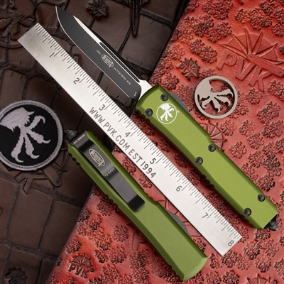 Microtech Ultratech S/E 121-1OD Black Blade Green Handle