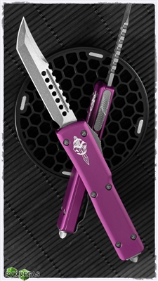 Microtech UTX-70 419-10VIS Hellhound Stonewash Blade Violet Body