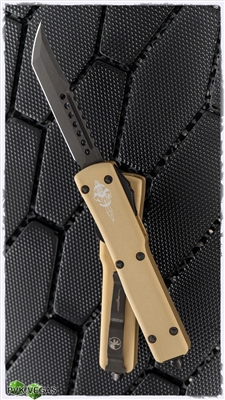 Microtech UTX-70 Hellhound 419-1DLCTCGS DLC Blade & HW Champage Handle