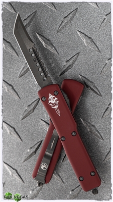 Microtech UTX-70 Hellhound 419-1DLCTMRS DLC Blade & HW Merlot Handle