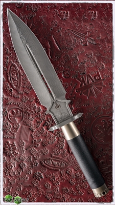 Marfione Custom Interceptor Dagger Damascus  SN#008