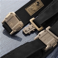 Microtech APIS Tactical Black Nylon Belt Bronze Titanium Buckle Dagger Logo - Select Size
